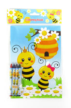 Load image into Gallery viewer, Honeybees Coloring Books with Crayons Party Favors - Set of 6 or 12