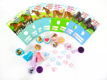 Load image into Gallery viewer, Horse Valentine&#39;s Day Cards with Stampers for Classroom Exchange