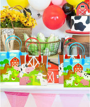 Load image into Gallery viewer, Barnyard Farm Animals Party Favor Treat Bags - Set of 6 or 12