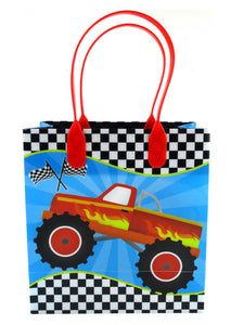 Monster Truck Themed Party Favor Bags Treat Bags - Set of 6 or 12
