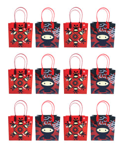 Ninja Themed Party Favor Bags Treat Bags - Set of 6 or 12