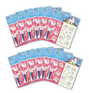 Unicorn Color-in Sticker Set with Markers