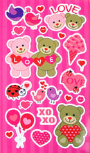 Load image into Gallery viewer, Valentine&#39;s Day Color-in Sticker Set with Markers