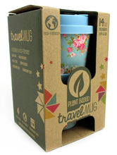 Load image into Gallery viewer, Eco-Friendly Reusable Plant Fiber Travel Mug with Blue Floral Design
