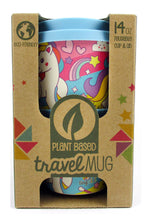 Load image into Gallery viewer, Eco-Friendly Reusable Plant Fiber Travel Mug with Unicorn Design