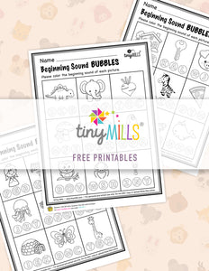 Free Printable Beginning Sound Bubble Worksheets - 2 Designs