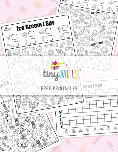 Free printable Ice Cream I Spy Game Worksheets - 6 Designs