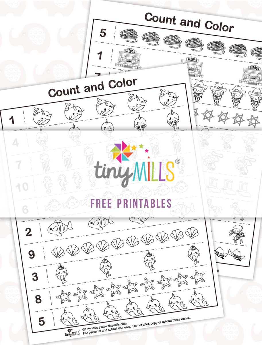Tiny Math Sheets Free Printable Preschool Math Worksheets - 10 Designs – Tiny Mills®