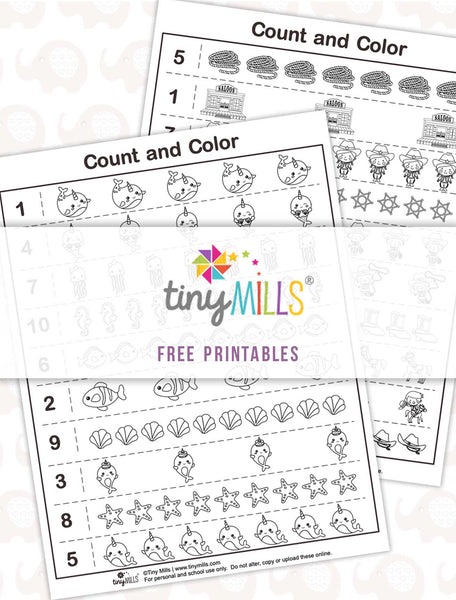 Free Printable Preschool Math Worksheets - 10 Designs – Tiny Mills®