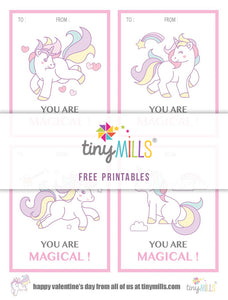 Free Printable Valentine's Day Cards - Magical Unicorn