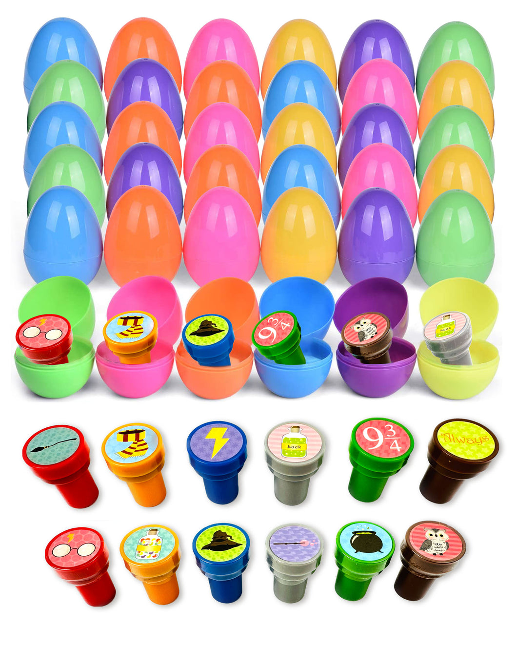 Easter Eggs with Wizard Stampers - 36 Pack