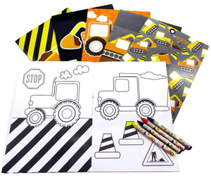 Construction Trucks Coloring Books - Set of 6 or 12