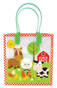 Barnyard Farm Animals Party Favor Treat Bags - Set of 6 or 12