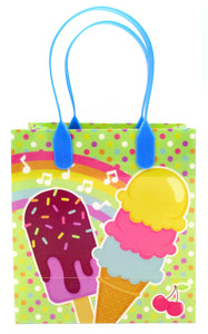 Ice Cream Party Favor Treat Bags - Set of 6 or 12