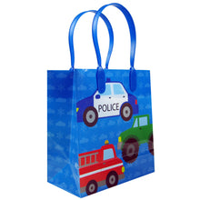 Load image into Gallery viewer, Cars Fire Trucks Transportation Party Favor Bags Treat Bags - Set of 6 or 12